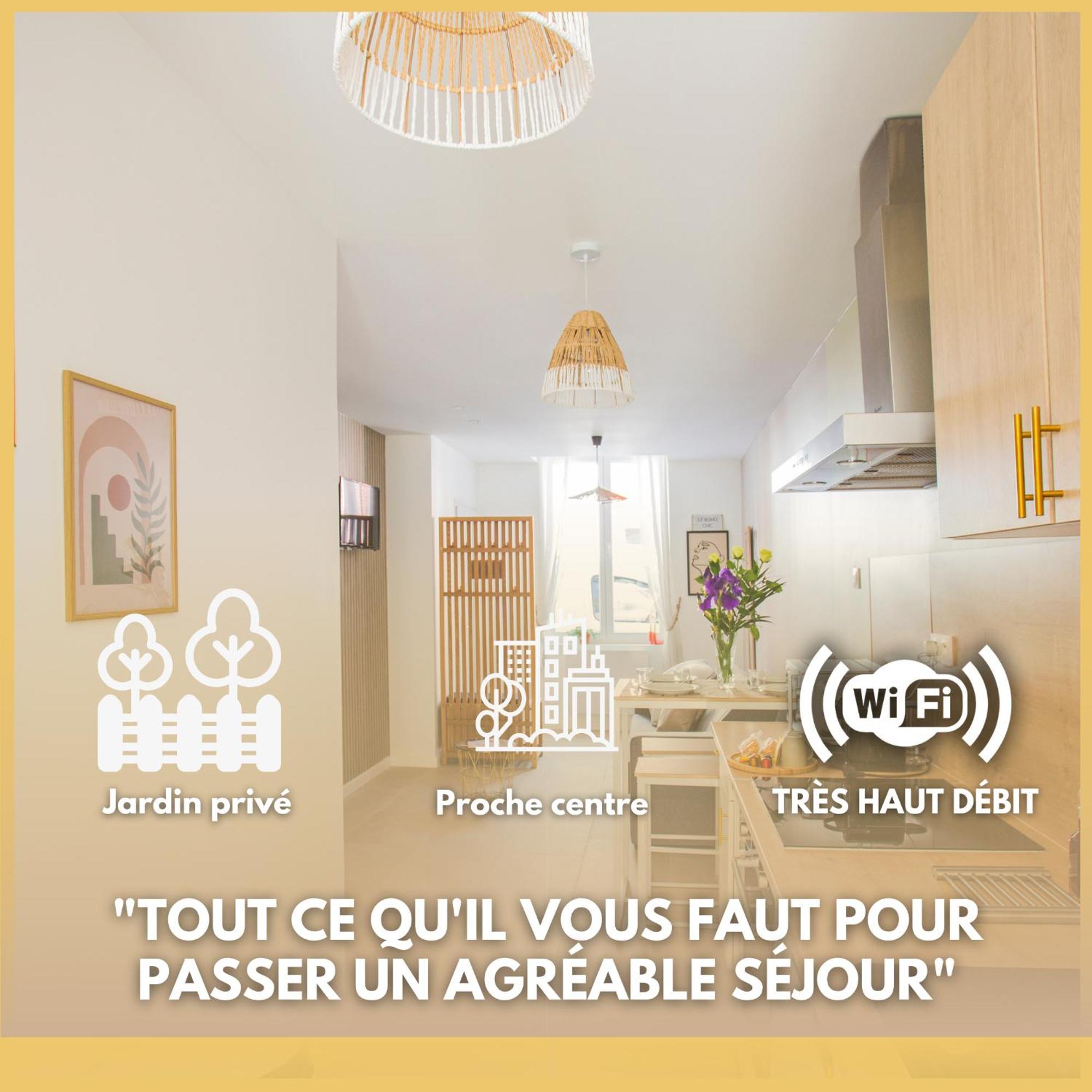 Ideal Pro & Couple - 2 Logements Theme Boho Chic Rdc & Dandy 1Er Etage - Quartier Calme - Jardin - Wifi Hd - Smart Tv - Parking Gratuit - Proche Centre & Transports - Ask Home Valenciennes Exterior photo